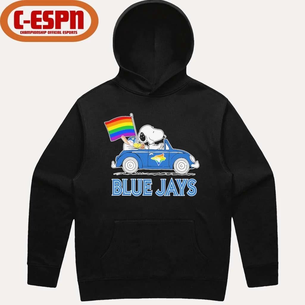 The Peanuts Driving Car X Toronto Blue Jays Pride Month Shirt