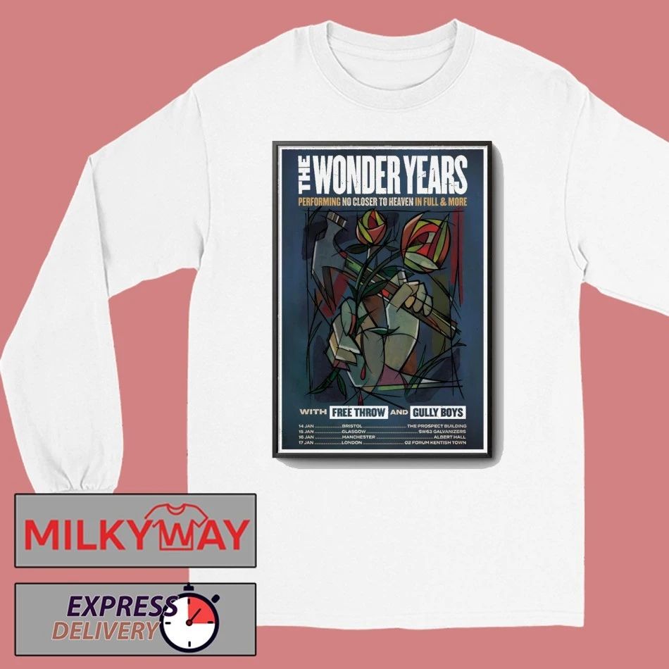 The Wonder Years UK Tour 2026 Poster shirt