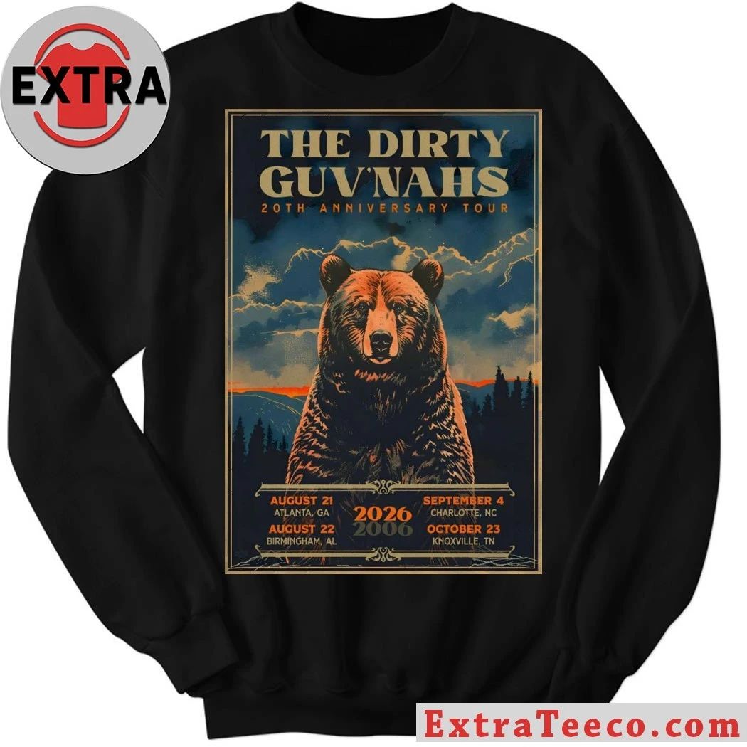 The Dirty Guv’nahs 2026 20th Anniversary Tour Poster Shirt