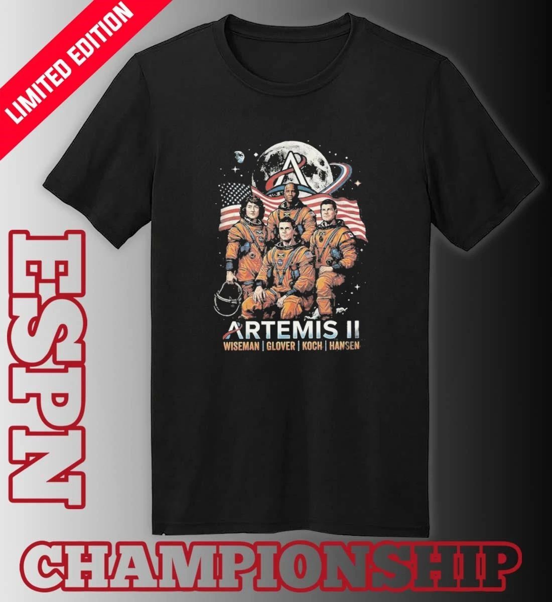 Artemis II Wiseman, Glover, Koch And Hansen 2026 Rocket Launch T-Shirt