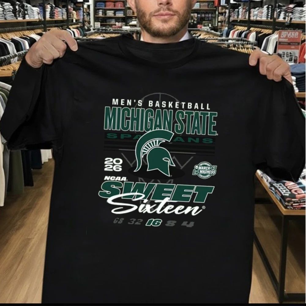 Something Inked Michigan State Spartans 2026 NCAA March Madness Sweet 16 Bound Shirt