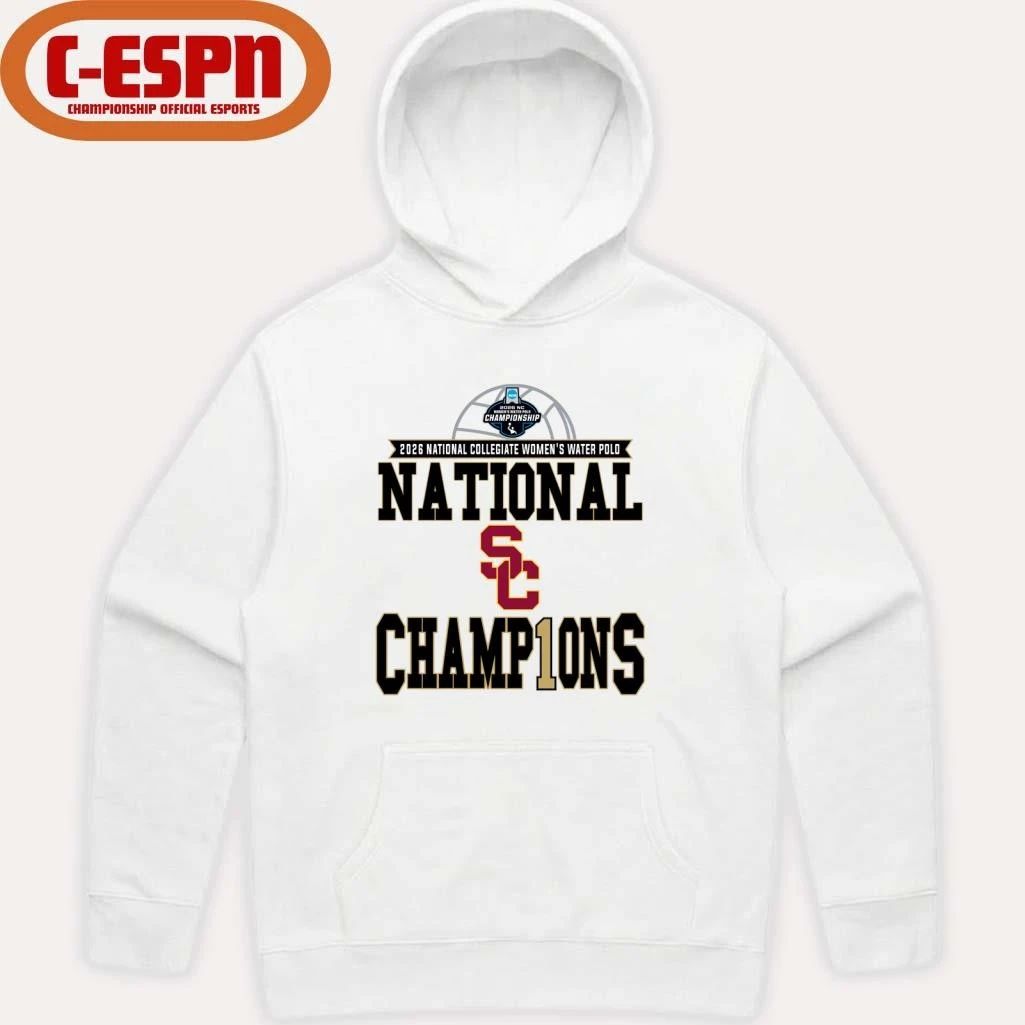 USC Trojans 2026 NCAA Women’s Water Polo National Champions Locker Room T-Shirt