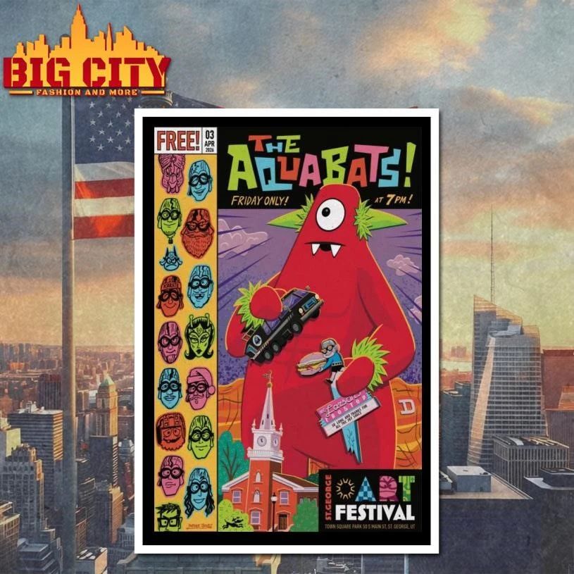 The Aquabats St. George, UT April 3 2026 St. George Art Festival Tour Poster 2026 Shirt