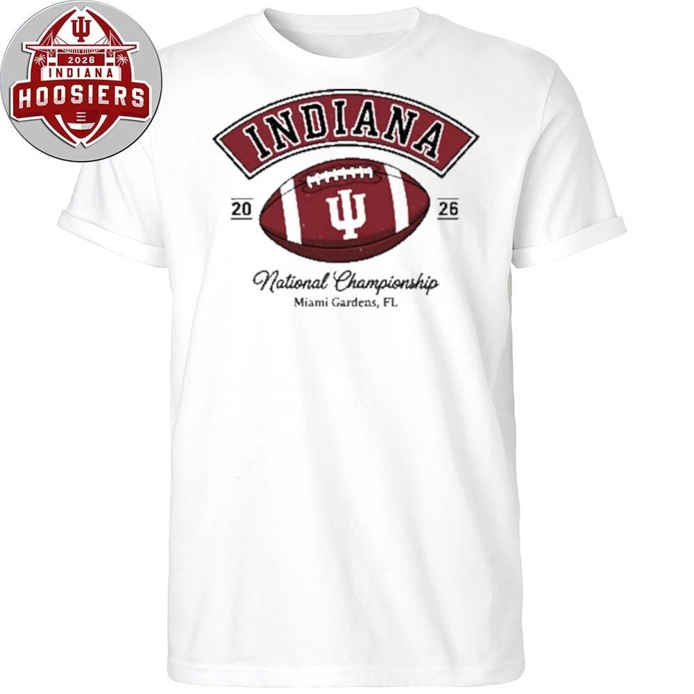 Indiana Football Champions National Champions Miami Gardens Fl Logo Tee Shirt