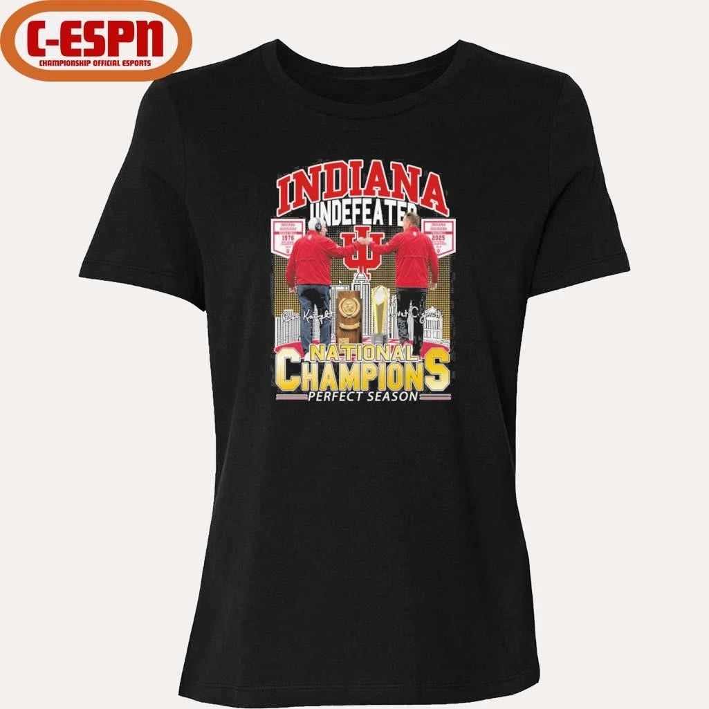 Curt Cignetti And Bob Knight Indiana Undefeated National Champions Shirt
