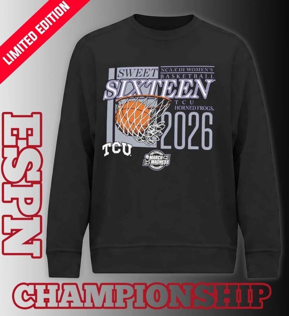 TCU Horned Frogs 2026 NCAA DI Women’s Basketball Sweet Sixteen – Sacramento Regional T-Shirt