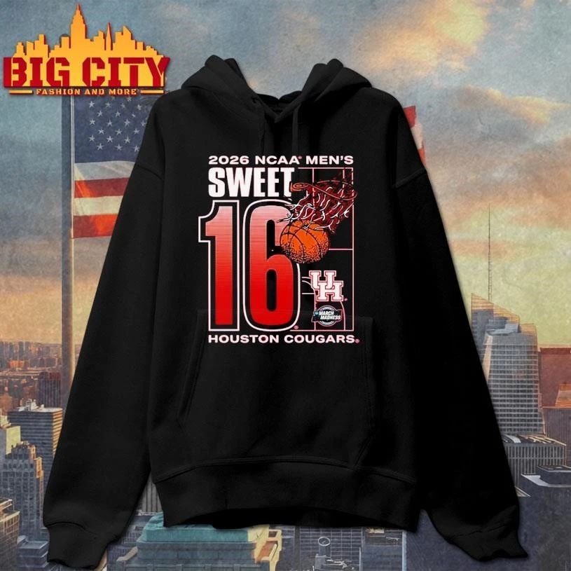 Houston Cougars 2026 Ncaa Men’s Basketball March Madness Sweet 16 Bound College Shirt