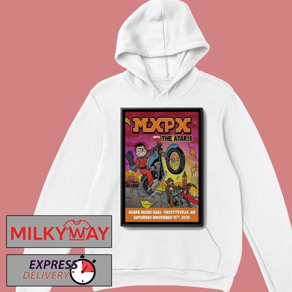 MXPX Ozark Music Hall Fayetteville AR Concert Nov 15 2025 Poster shirt