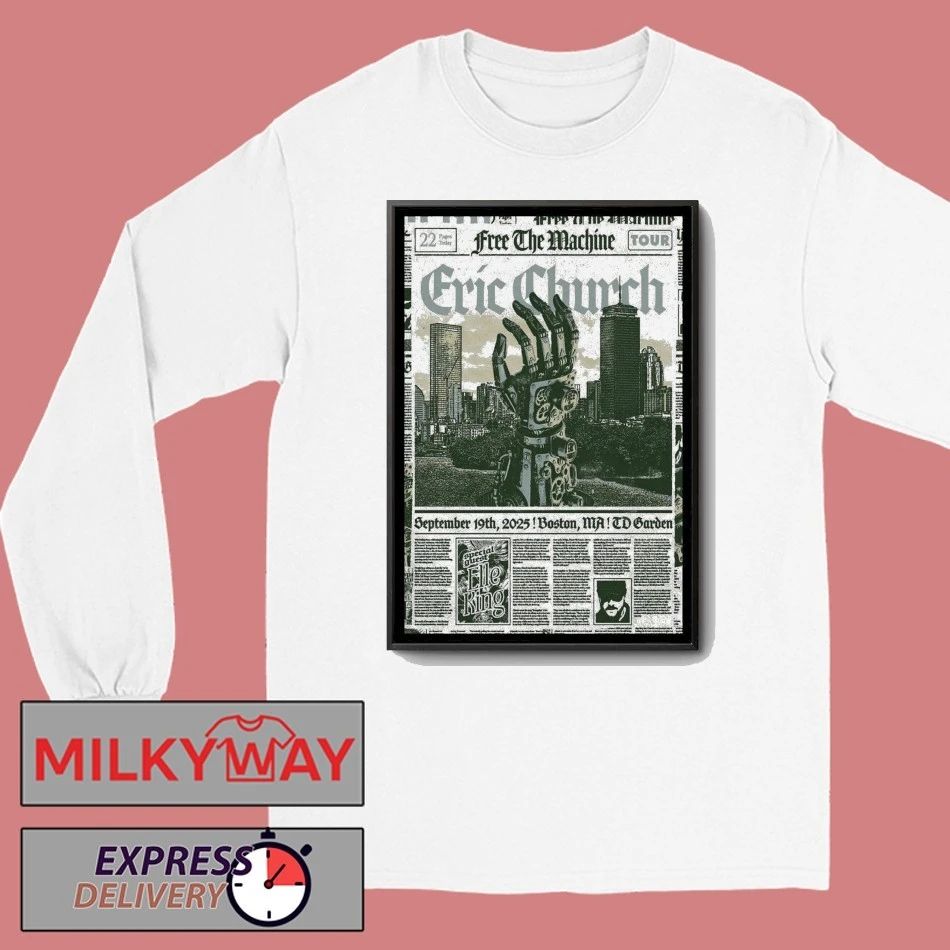 Eric Church Boston Massachusetts Concert Poster shirt