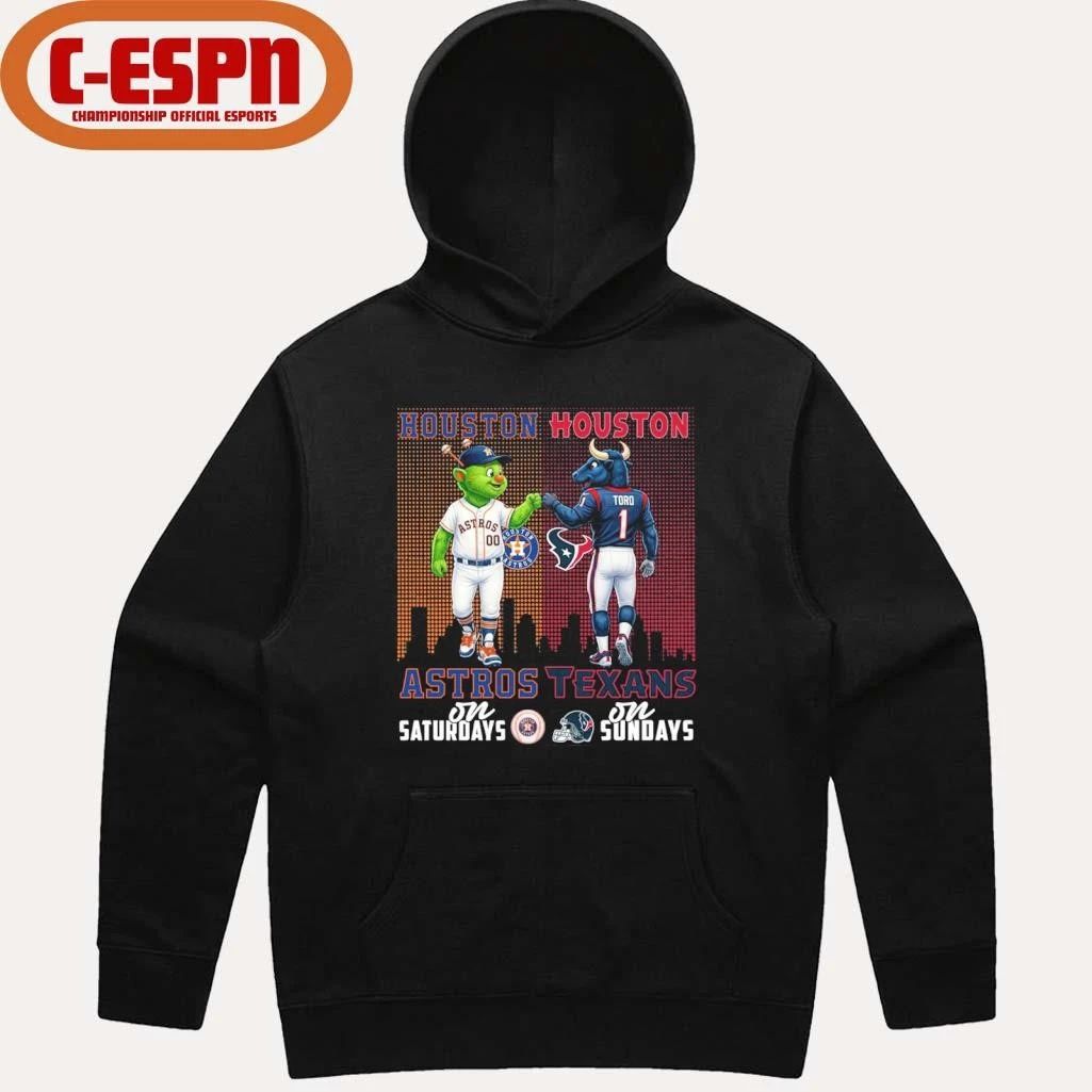 Mascot Houston Astros On Saturdays And Houston Texas On Sundays Shirt