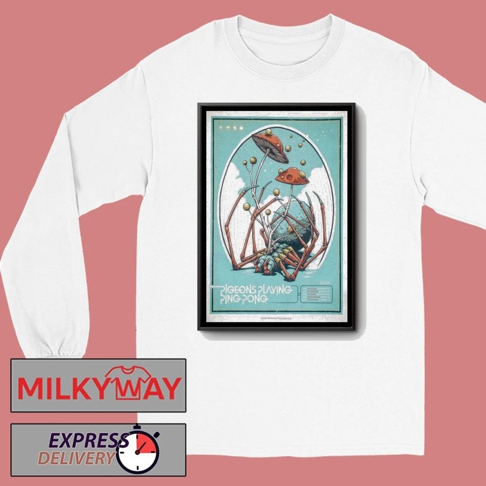 Pigeons Playing Ping Pong Poster Detroit MI Mar 13 2026 shirt