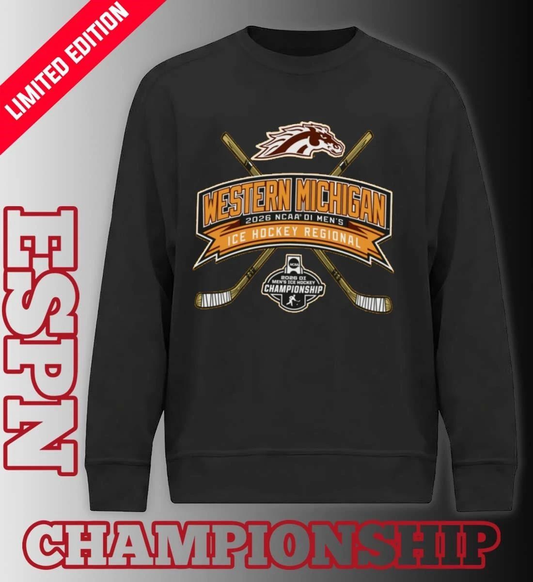 Western Michigan Broncos 2026 NCAA DI Men’s Ice Hockey Regionals T-Shirt