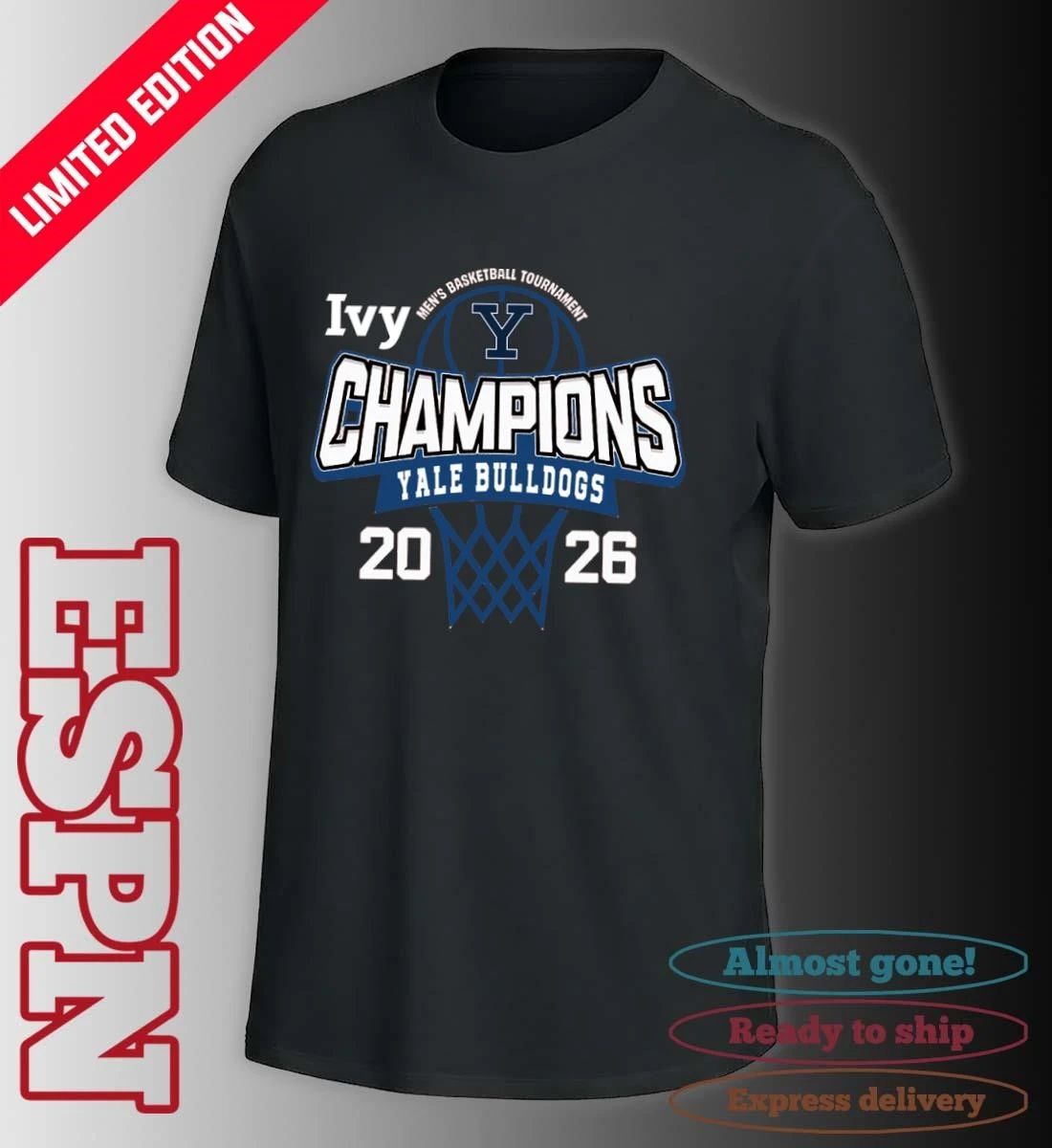 Yale Bulldogs 2026 Ivy League Men’s Basketball Tournament Champions Shirt