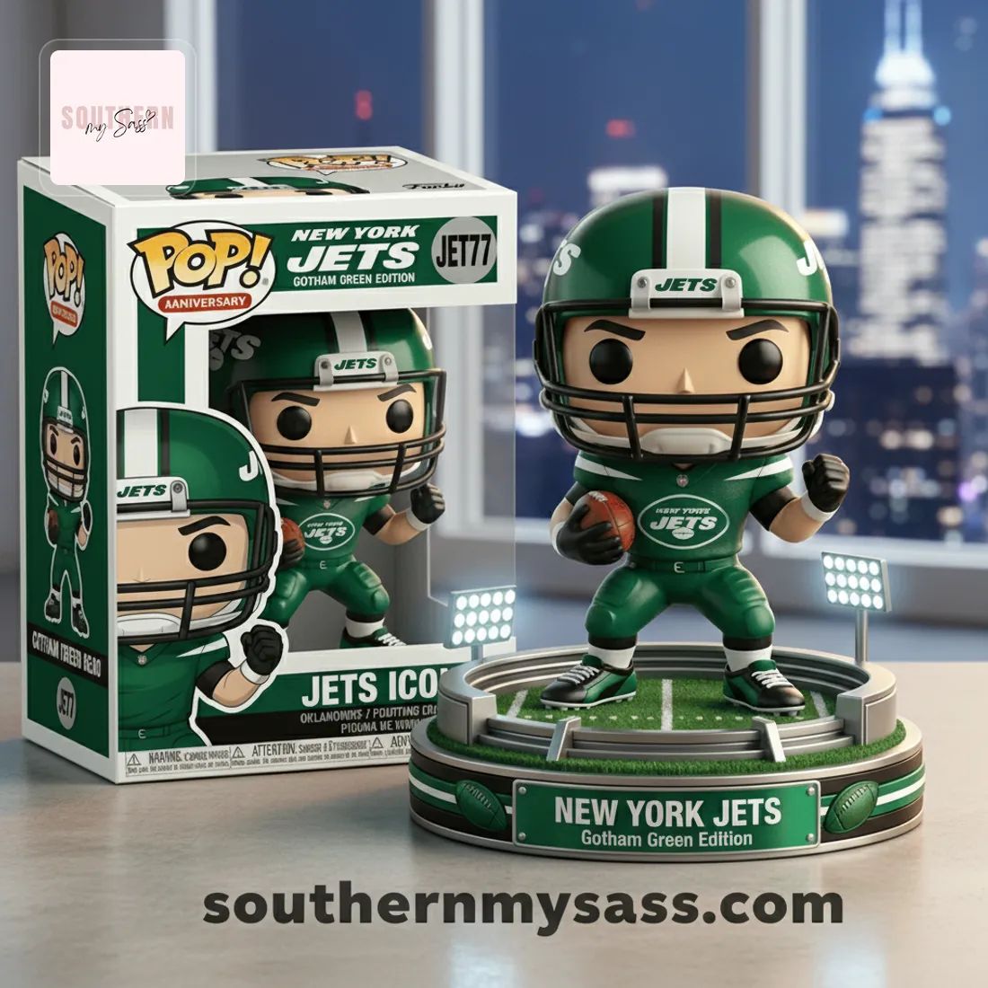 New York Jets Gotham Green Edition Anniversary Pop Figure Doll