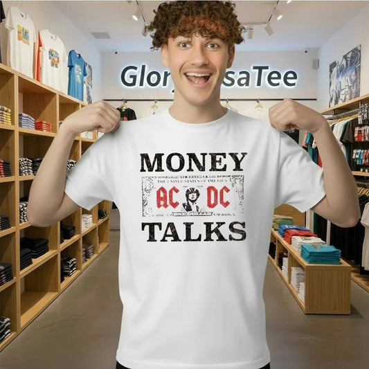 ACDC Pwr Up Tour 2026 Pop Up Store Buenos Aires Argentina Merch Tee Money Talks Shirt