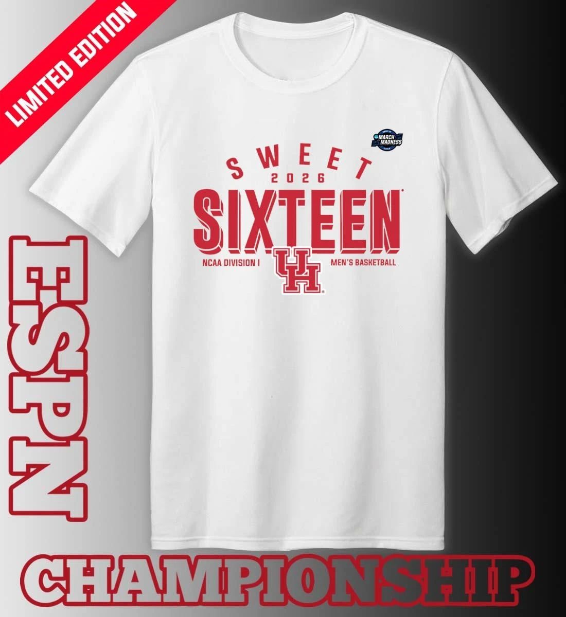 Sweet 16 Houston Cougars 2026 NCAA Men’s Basketball T-Shirt