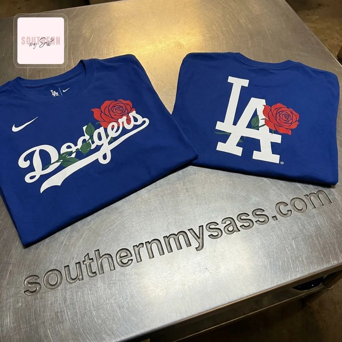 Los Angeles Dodgers LA Rose Date Night 3D T-Shirt