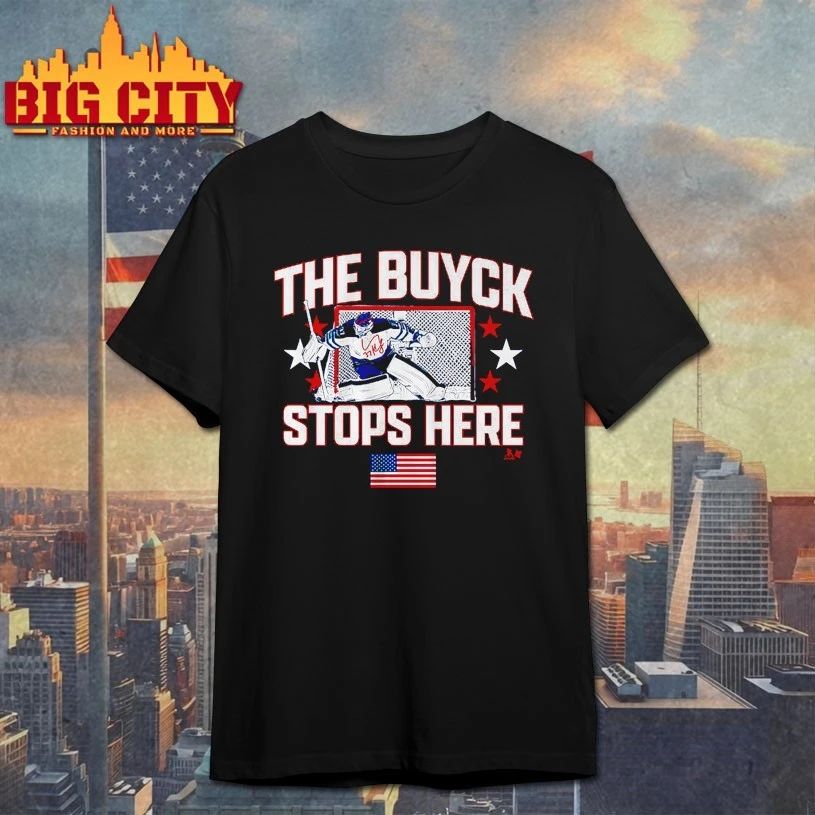Connor Hellebuyck The Buyck Stops Here signature T-shirt