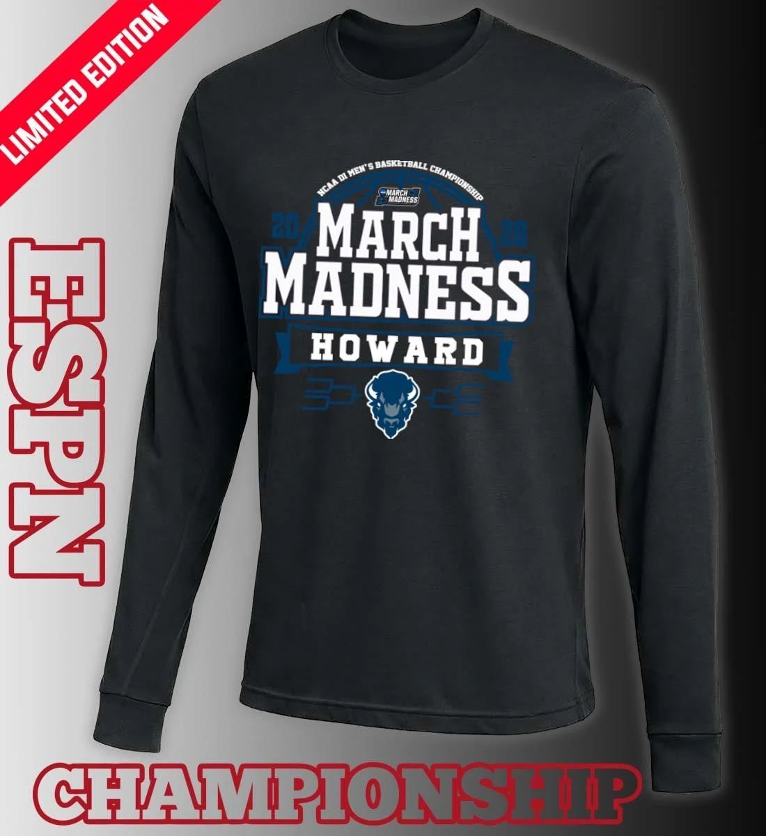 Howard Bisons 2026 NCAA Men’s Basketball March Madness Bound Shirt