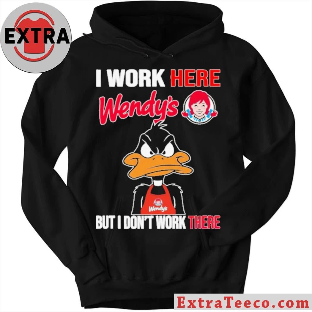 Wendy’s Employee Parody Grumpy Duck I Work Here Shirt