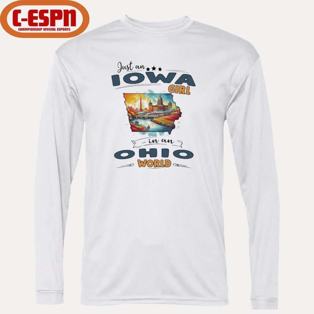 Just An Iowa Girl In An Ohio World Retro Shirt