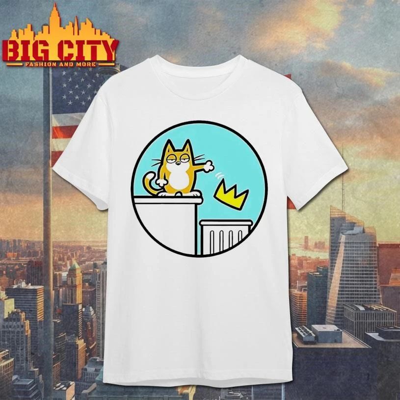 Simons Cat Throw Away The Crown No Kings Anti-Trump Shirt