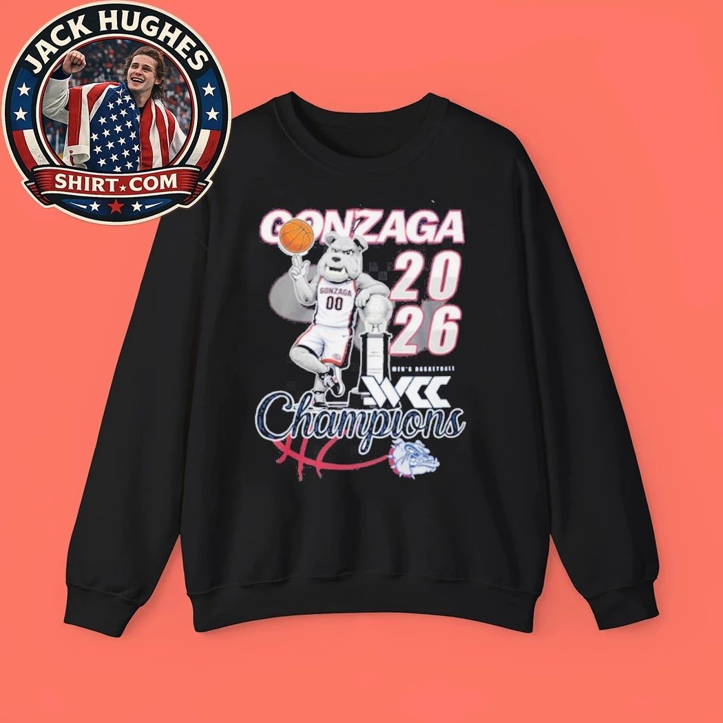 Gonzaga Bulldogs 2026 Wcc Tournament Champions Mascot Basketball Shirt