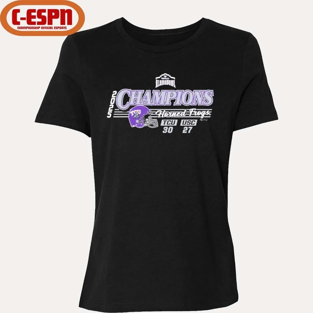 TCU Horned Frogs 2025 Valero Alamo Bowl Champions Score Shirt