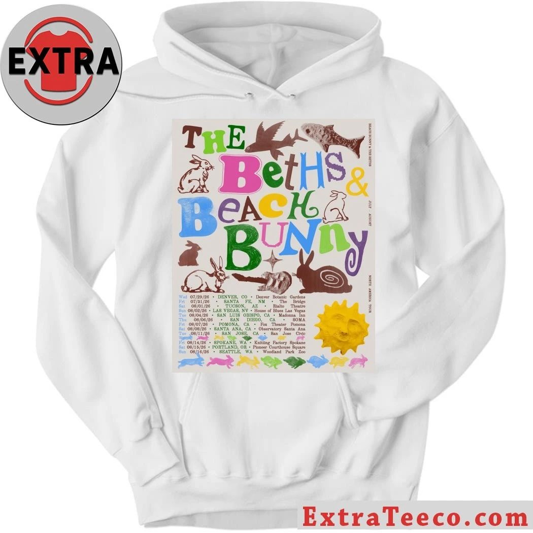 Beach Bunny X The Beths 2026 North America Tour Shirt