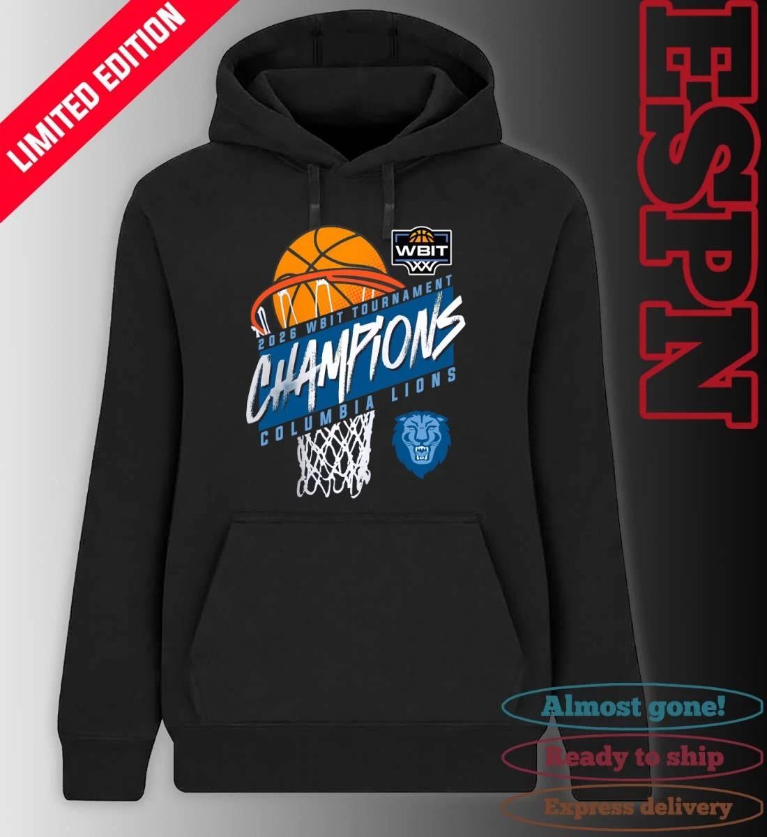 Columbia Lions 2026 WBIT Tournament Champions T-Shirt