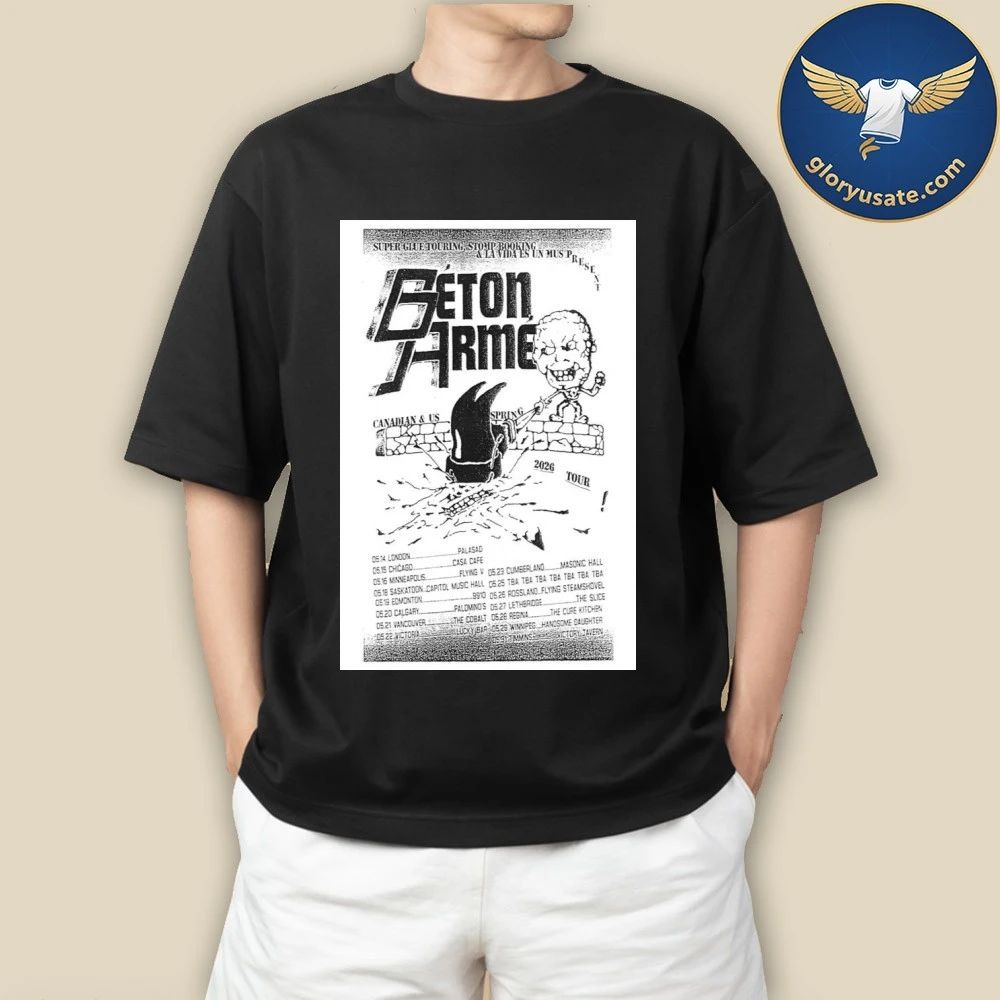 Beton Arme Canadian & US Spring 2026 Tour Poster Shirt