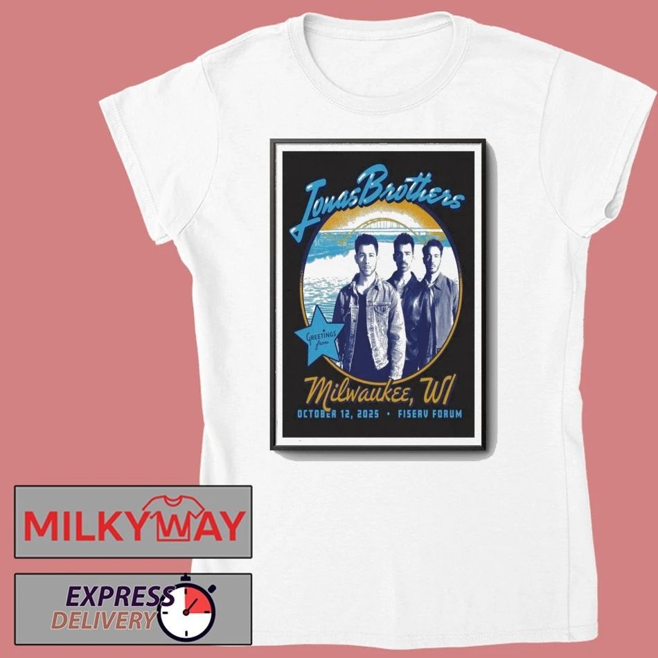 Jonas Brothers Oct 12 2025 Fiserv Forum. Milwaukee, WI Poster shirt