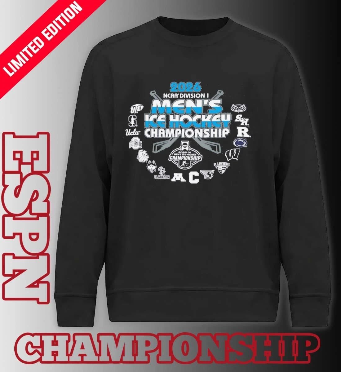 16 Teams 2026 NCAA DI Men’s Ice Hockey Regionals T-Shirt