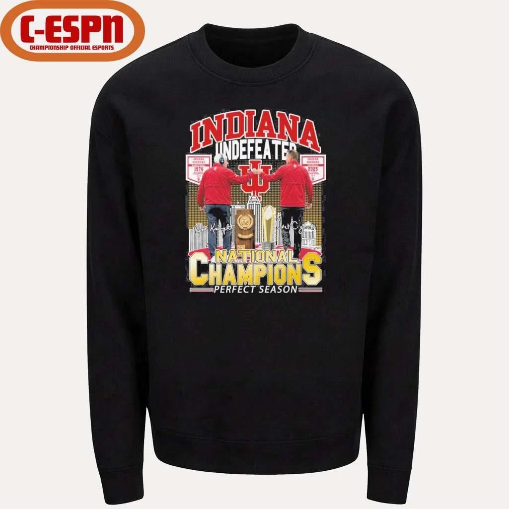 Curt Cignetti And Bob Knight Indiana Undefeated National Champions Shirt