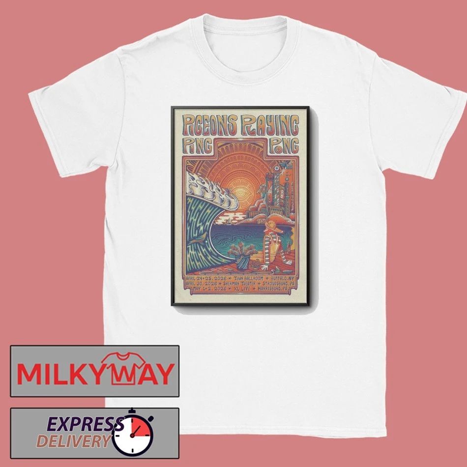 Pigeons Playing Ping Pong In Stroudsburg PA On Apr 30 2026 Poster shirt