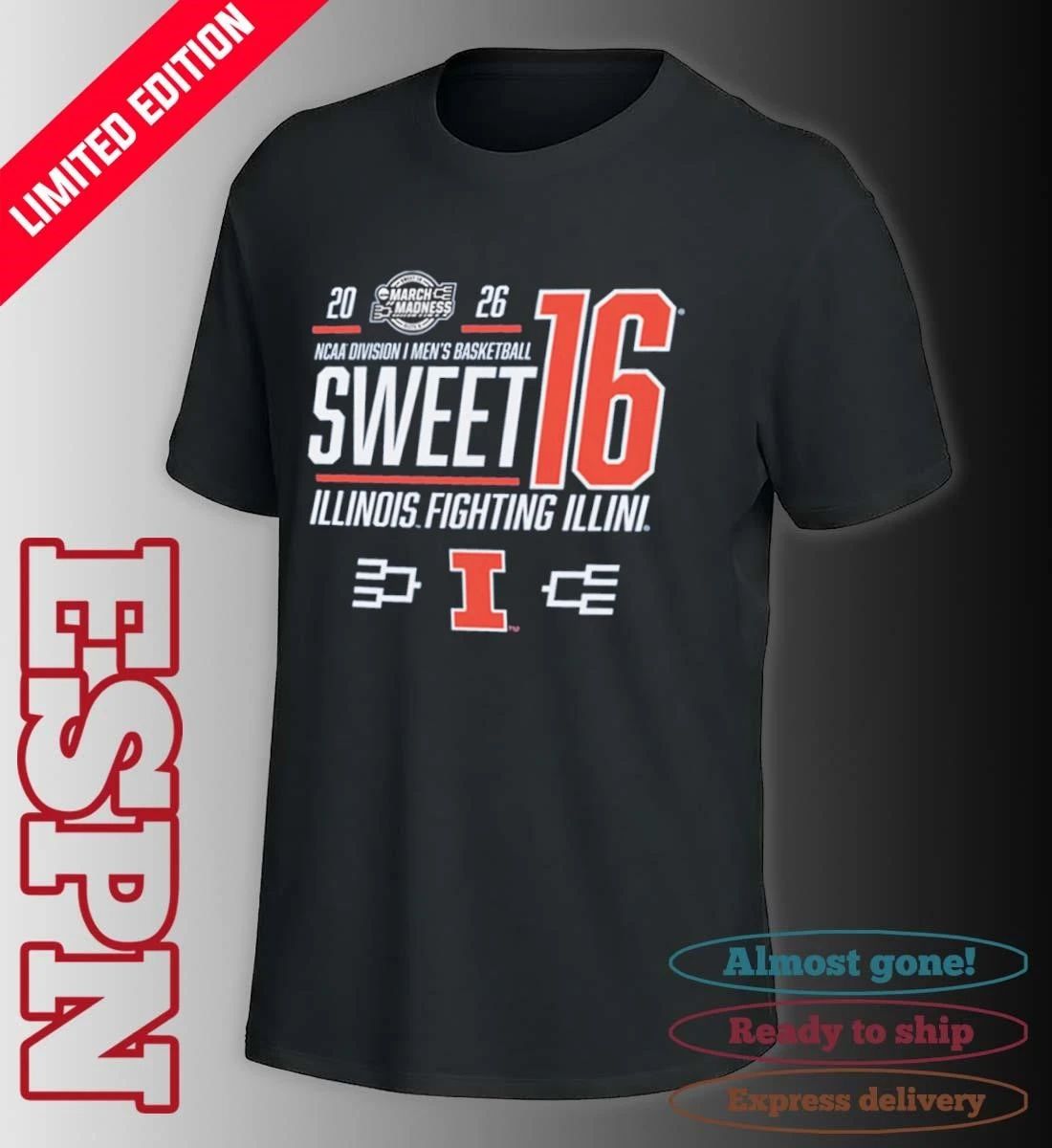 Illinois Men’s Basketball Sweet 16 Bound Net 2026 Shirt