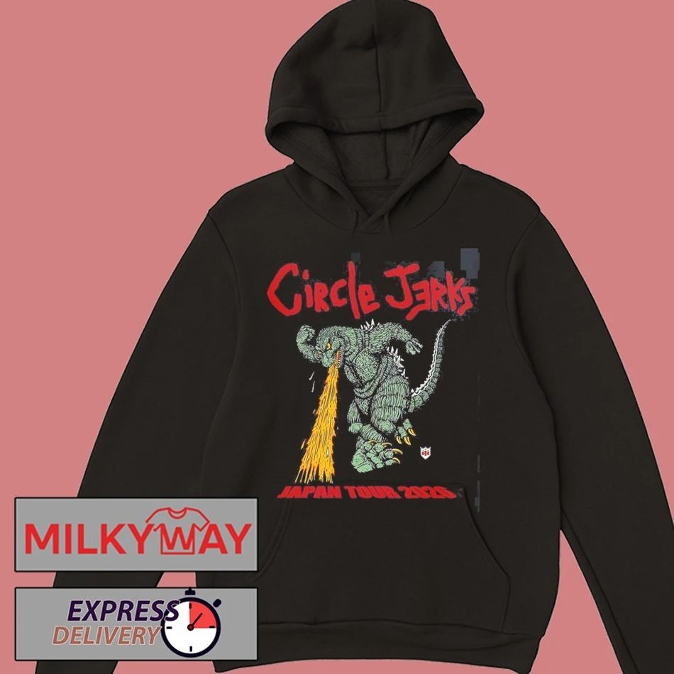 Circle Jerks Japan Tour 2026 Merch Godzilla With Dates Two Sided T-Shirt