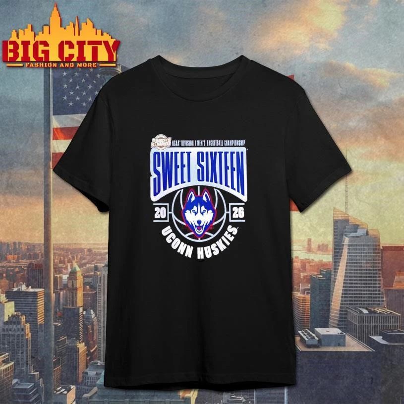 UConn Huskies 2026 NCAA Men’s Basketball Tournament March Madness Sweet 16 College Shirt