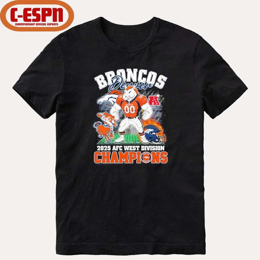Broncos Mascot 2025 AFC West Champions Shirt