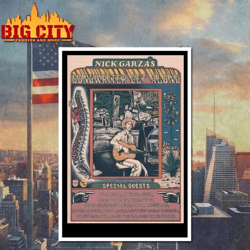 Nick Garza’s Get Along Fischer TX March 14 2026 Poster Shirt