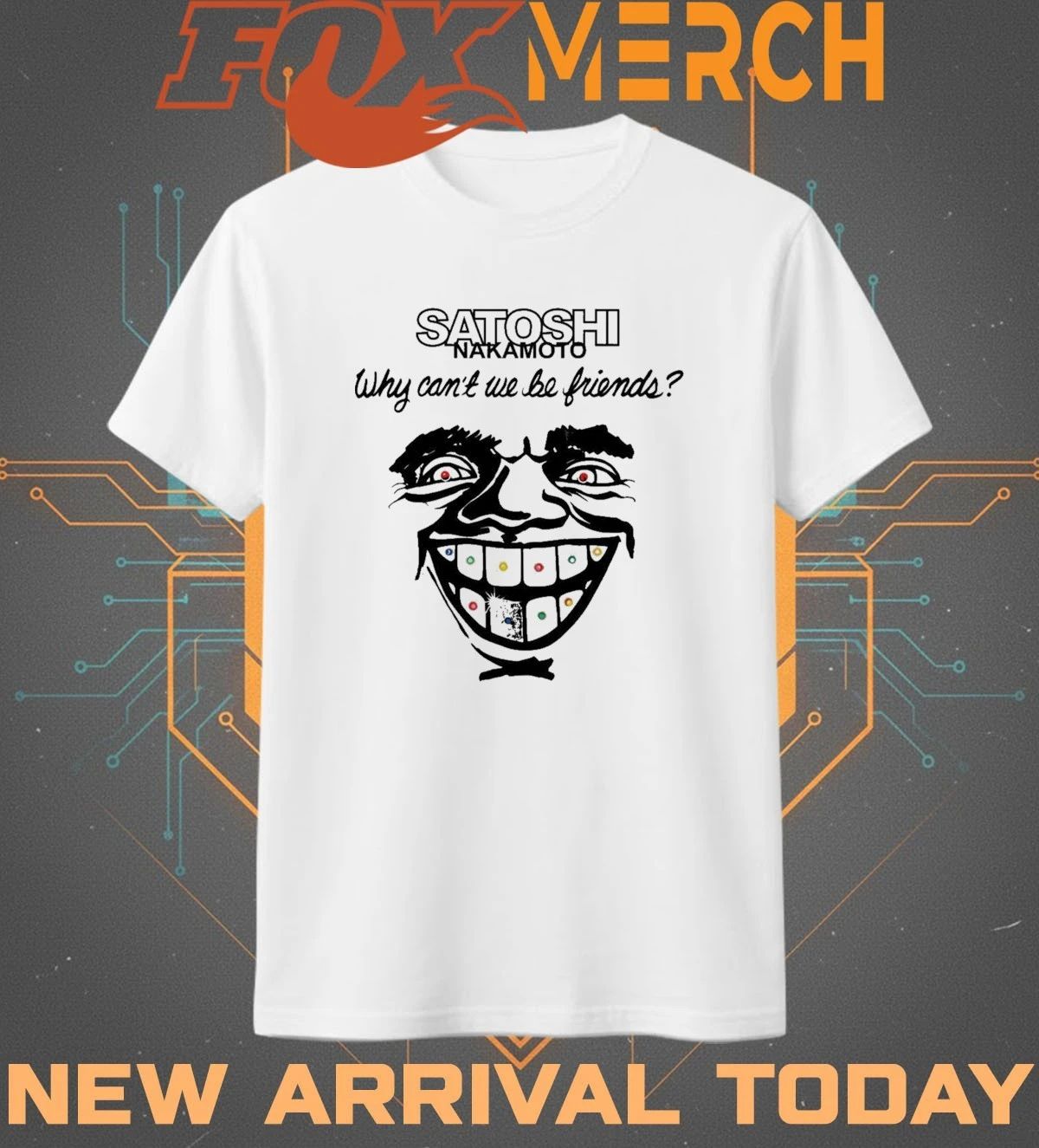 Malik monk wearing Satoshi Nakamoto why can’t we be friends t-shirt