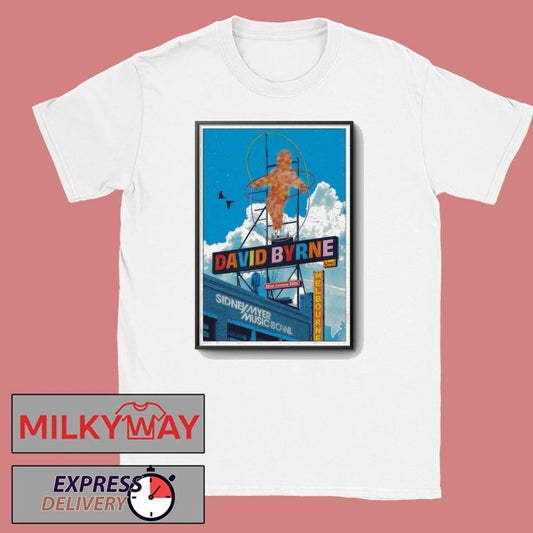 David Byrne Jan 22 2026 Sidney Myer Music Bowl Melbourne AUS Poster shirt