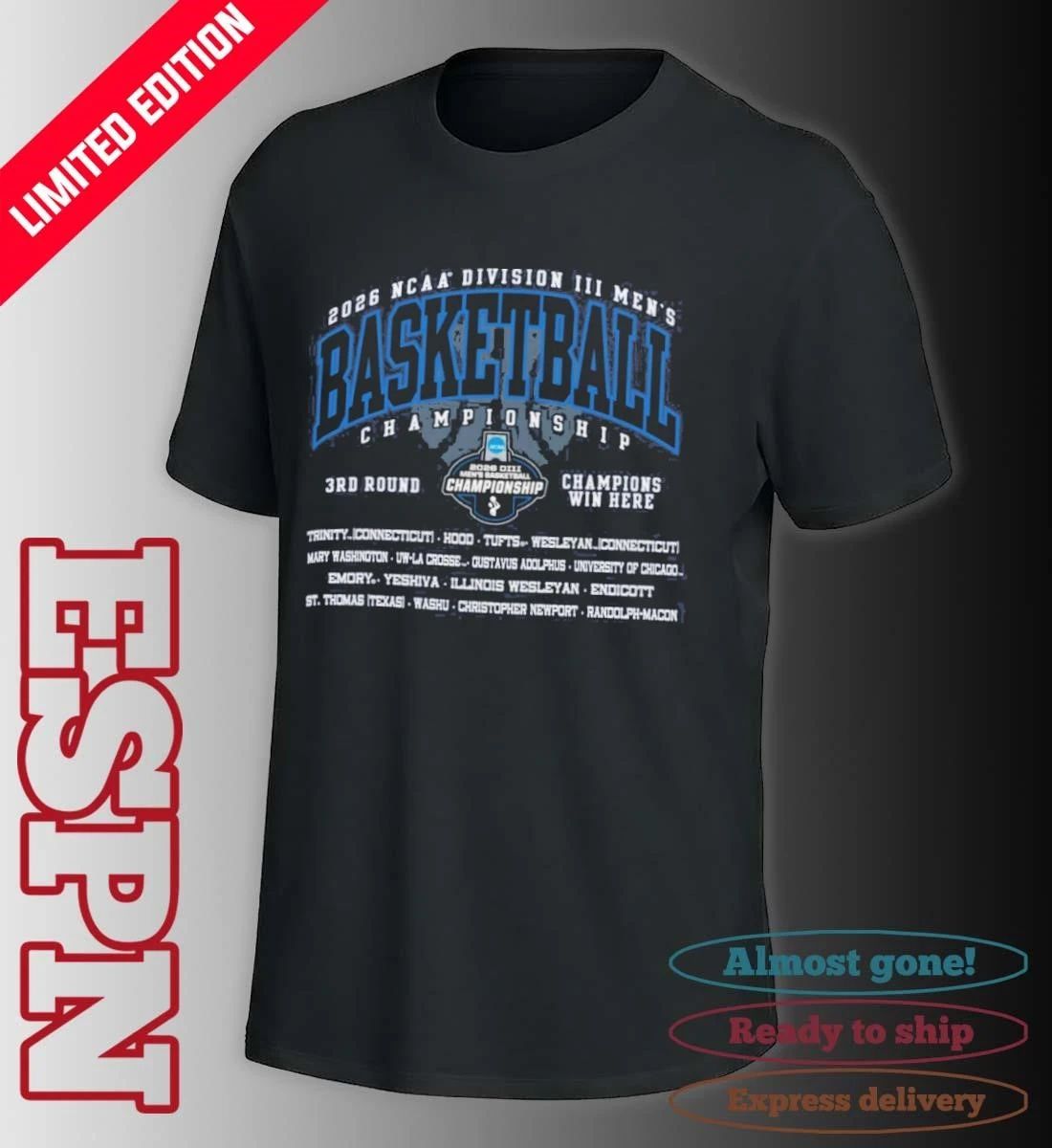 3rd Round 2026 NCAA DIII Men’s Basketball Championship T-Shirt