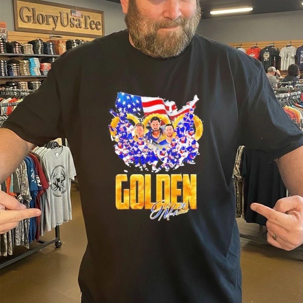 Golden Gold ’26 Medalists USA Men’s Olympic Hockey Gold Champions logo Shirt