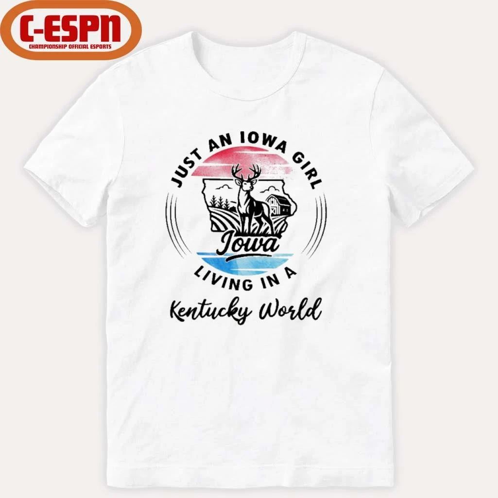 Reindeer Just An Iowa Girl Living In A Kentucky World Shirt