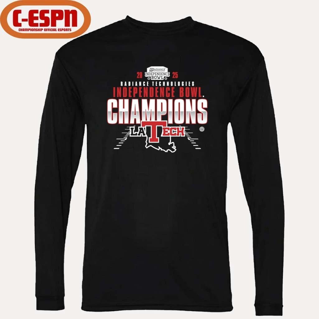 Louisiana Tech Bulldogs 2025 Radiance Technologies Independence Bowl Champions Official T-Shirt