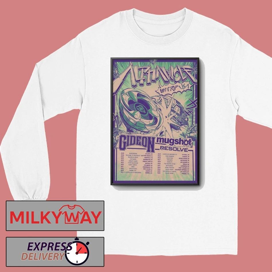 Alpha Wolf Let It Trip USA 2026 Tour Poster shirt