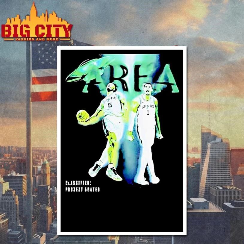 Victor Wembanyama And Stephon Castle San Antonio Spurs Basketball Ufo Area Shirt