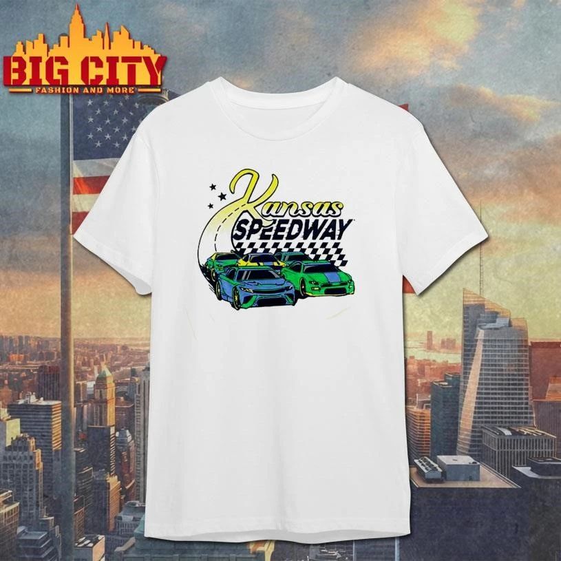 Charlie Hustle Kansas Speedway Racing White Shirt