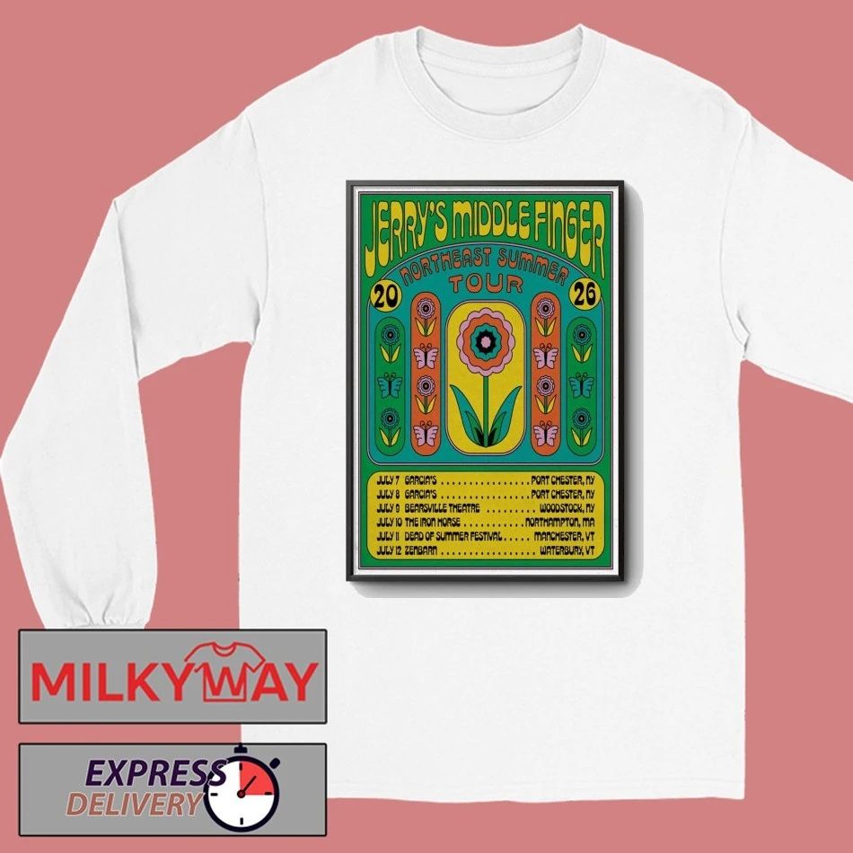 Poster Jerry’s Middle Finger Northeast Summer Tour 2026 shirt